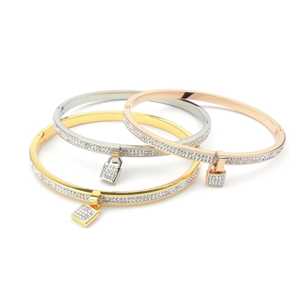 Lock Charm Bangle - Picture 10 of 13